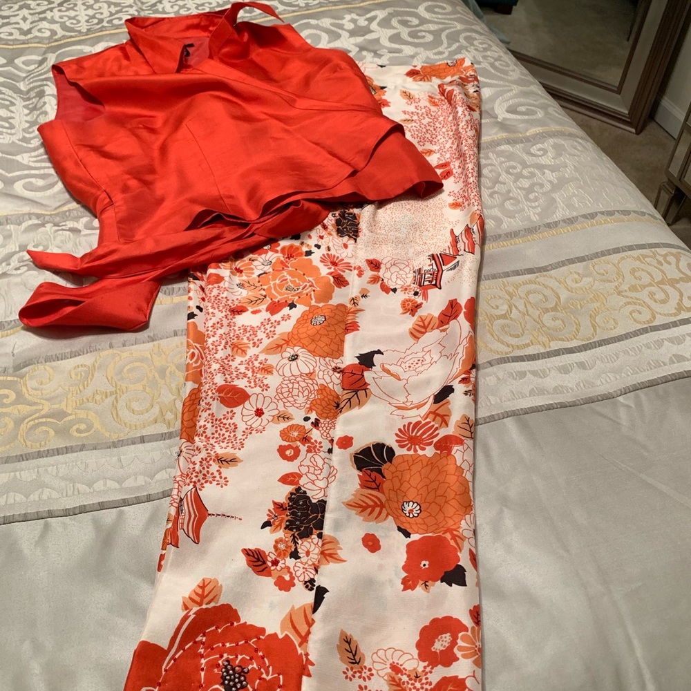 Vintage Silk pants and top.
